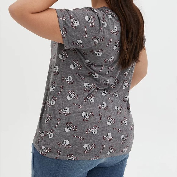 Torrid Classic Fit Crew Tee Vintage Burnout - Picture 2 of 6